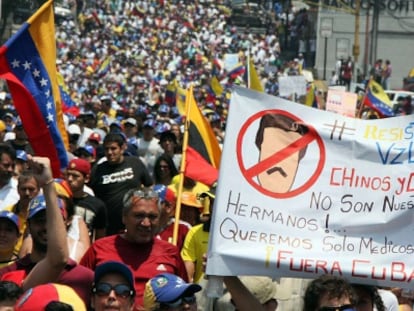 Ato contra Maduro em San Cristóbal.