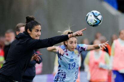 Montse Tomé, durante el partido contra Suecia