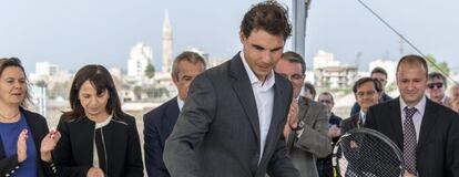 Rafael Nada, en la presentación de la "Rafa Nadal Academy by Movistar"