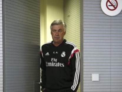 Ancelotti, abans d'una roda de premsa.