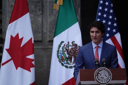 Justin Trudeau tras la celebración de la décima Cumbre de Líderes de América del Norte, en Ciudad de México, en enero de 2023.