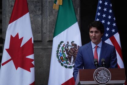 Justin Trudeau tras la celebración de la décima Cumbre de Líderes de América del Norte, en Ciudad de México, en enero de 2023.