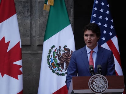 Justin Trudeau tras la celebración de la décima Cumbre de Líderes de América del Norte, en Ciudad de México, en enero de 2023.