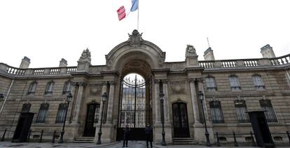 El Palacio del Elíseo, residencia del presidente de Francia, el sábado.
