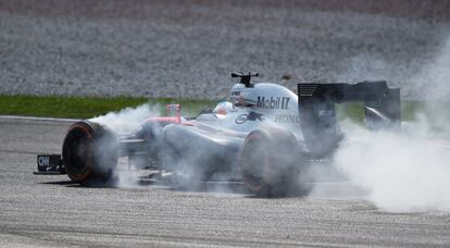 Alonso, en el circuito de Sepang