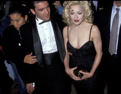 Antonio Banderas y Madonna en 1991. Entonces ya eran amigos.