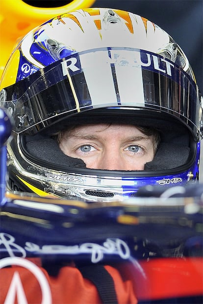 Sebastian Vettel, durante los primeros ensayos en Albert Park.