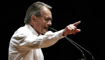 El expresidente de la Generalitat, Artur Mas, este sábado en Terrassa.