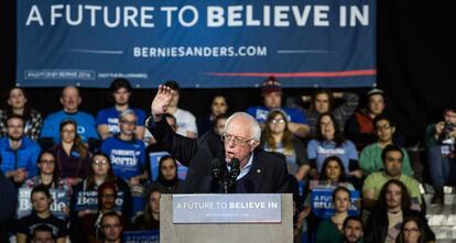 El candidato demócrata Bernie Sanders.