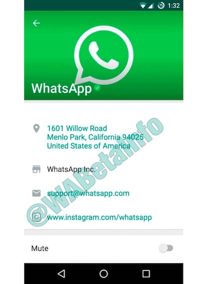 Perfil de empresa en WhatsApp