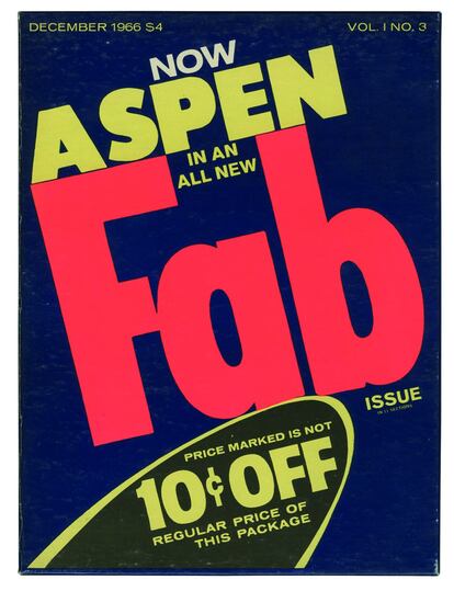 Ejemplar de la revista 'Aspen', volumen 1, número 3, Nueva York, 1966, diseño de Andy Warhol y Davis Dalton.