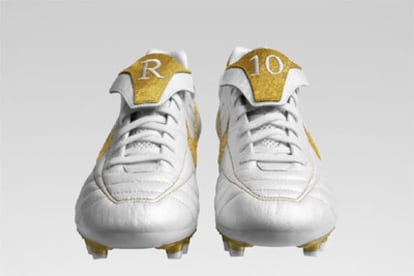 Las nuevas botas de Ronaldinho.
