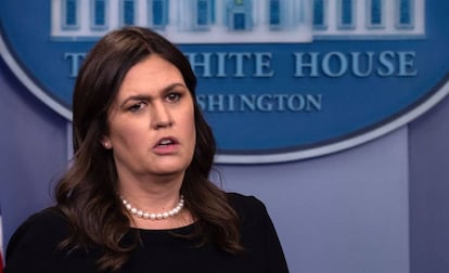 Sanders, en una rueda de prensa la semana pasada en la Casa Blanca