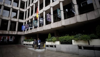 Fachada del edificio del Ministerio de Cultura, en la Plaza del Rey de Madrid.