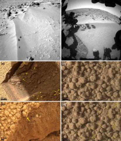 Diversos tipos de suelo y rocas de Marte analizadas por el &lsquo;Curiosity&rsquo;.
 