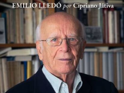 Emilio Lledó, en la portada del libro de Cipriano Játiva.