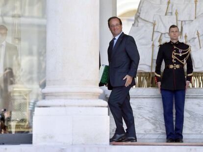 El presidente de Francia, Fran&ccedil;ois Hollande, en el El&iacute;seo. 