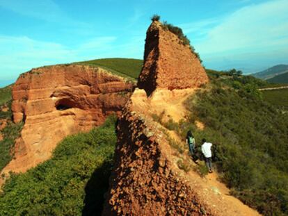 Zona de las antiguas minas romanas de oro de Las Médulas.