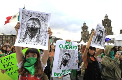 Manifestación el pasado 28 de septiembre a favor del aborto en México.