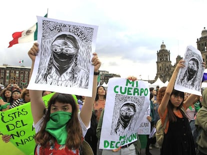 Manifestación el pasado 28 de septiembre a favor del aborto en México.