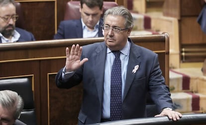 Juan Ignacio Zoido en el pleno del Congreso de los Diputados del pasado 19 de octubre.