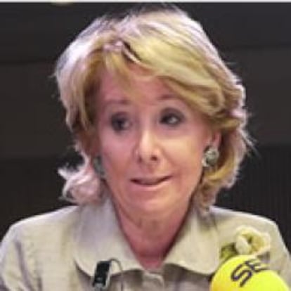 La presidenta de la Comunidad de Madrid, Esperanza Aguirre, ha pasado por los micrófonos de Hoy por hoy