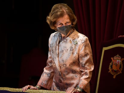 La reina Sofía durante la ceremonia de entrega de los Premios Princesa de Asturias de 2021.