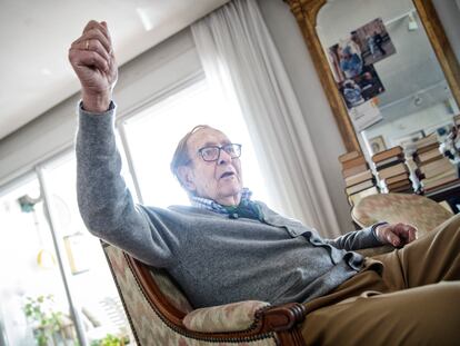 Ramón Tamames, en su casa de Madrid.