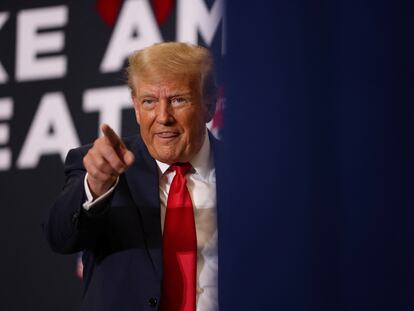 Donald Trump, at a rally in Waterloo, Iowa, on Tuesday.