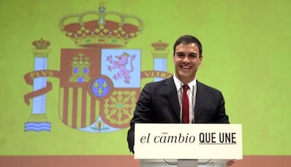 Presentacion de Pedro Sanchez como candidato del PSOE. 