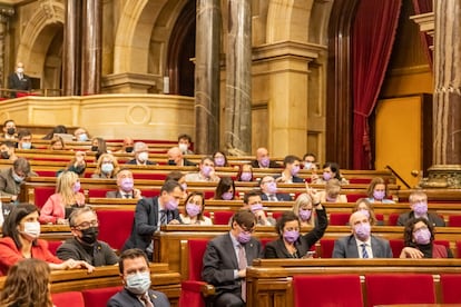 Un momento del Pleno celebrado este miércoles en el Parlament. / PARLAMENT