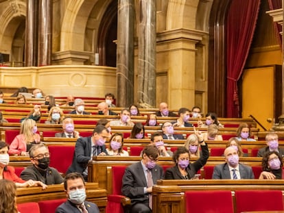 Un momento del Pleno celebrado este miércoles en el Parlament. / PARLAMENT