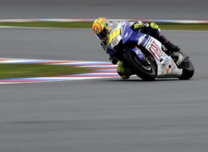 Rossi durante el Gran Premio de la República Checa