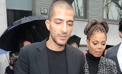 Wissam al Mana y Janet Jackson, en febrero de 2014, en Milán.