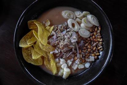 Ceviche de paiche con almejas amazónicas en La Patarashca, restaurante emblema de la Amazonía peruana.