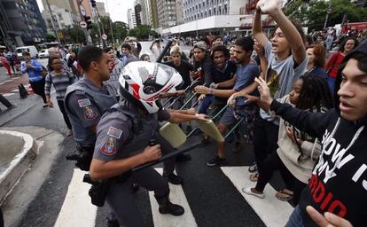 Protesto estudantil em São Paulo na semana passada.