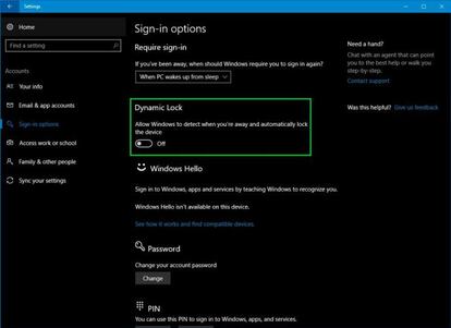 Windows 10 Dynamic Lock