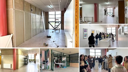 Proceso de creación del 'Espacio Expositivo REVER' durante las vacaciones de Navidad del curso 2022-23.