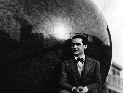 Federico García Lorca, en la Universidad de Columbia de Nueva York.