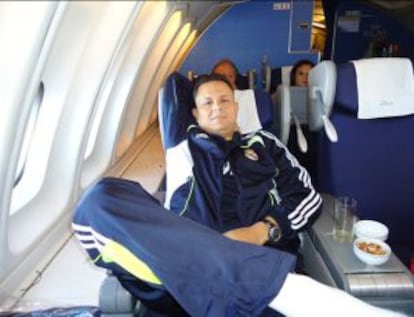 Uno de los detenidos, el abogado Rafael Humberto Celaya, en un viaje de México a Madrid en julio de 2010.