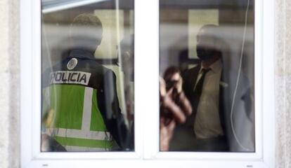 Policías judiciales, en las oficinas de la Diputación