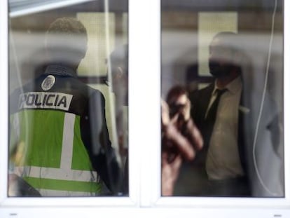 Policías judiciales, en las oficinas de la Diputación