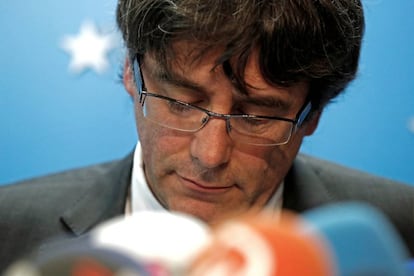 Ousted Catalan leader Carles Puigdemont in Brussels.