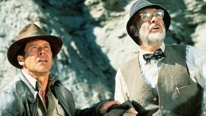 Harrison Ford y Sean Connery en 'Indiana Jones y la última cruzada' (1989), de Steven Spielberg.