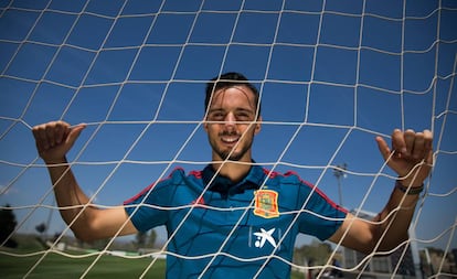 Pablo Sarabia en la concentración de la selección española de futbol en la Ciudad del Futbol de Las Rozas.