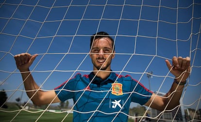  Pablo Sarabia en la concentracin de la seleccin espa?ola de futbol en la Ciudad del Futbol de Las Rozas. 