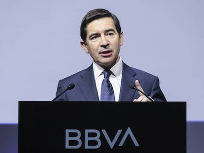 Carlos Torres, presidente del BBVA, en enero de 2020.