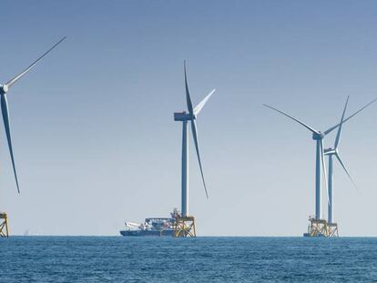 El parque eólico marino de Iberdrola East Anglia One, en aguas del Reino Unido, en una imagen de archivo facilitada por la compañía.