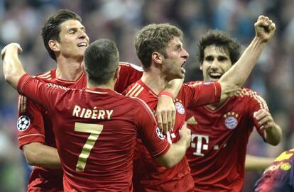 El Bayern de Munich celebra su victoria frente al Bar&ccedil;a
 