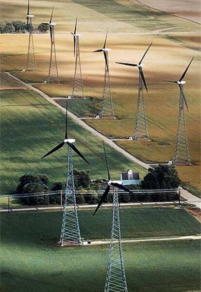 Una instalación eólica en el Estado de Iowa (EE UU).